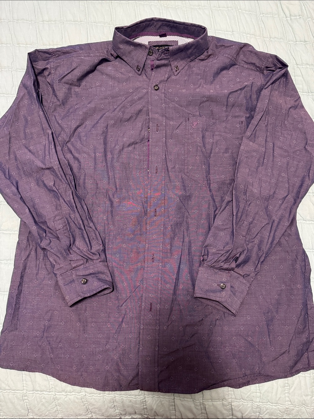 Ariat Purple Long-Sleeve Button-Down Dress Shirt